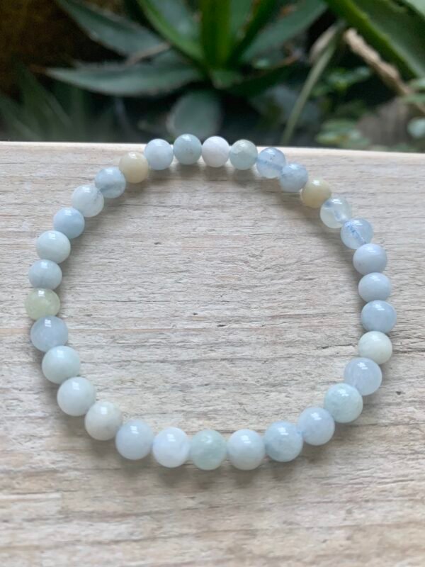 Bracelet en pierres naturelles Aigue Marine Multicolore – Image 3