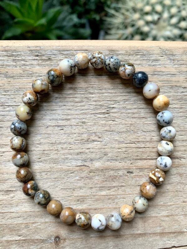 Bracelet en pierres naturelles Agate Dentrique – Image 2