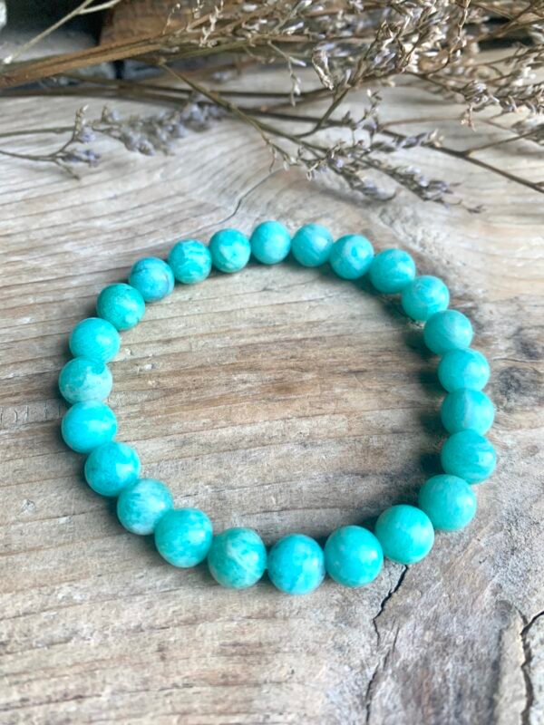 Bracelet en pierre naturelle Amazonite de Russie – Image 4