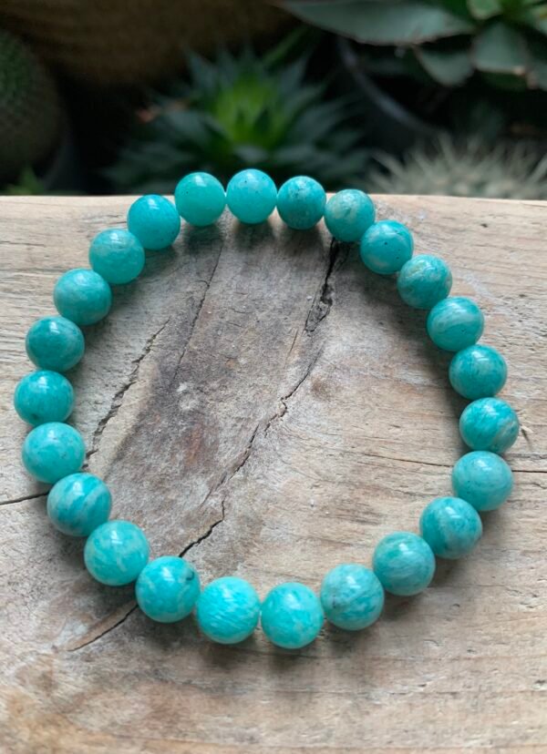 Bracelet en pierre naturelle Amazonite de Russie – Image 3