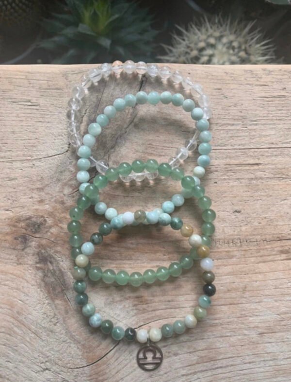 Manchette de 4 bracelets en pierres naturelles Natives de la Balance – Image 4