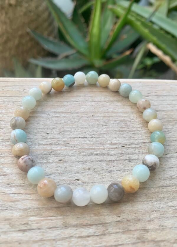 Bracelet en pierres naturelles Amazonite Multicolore – Image 3