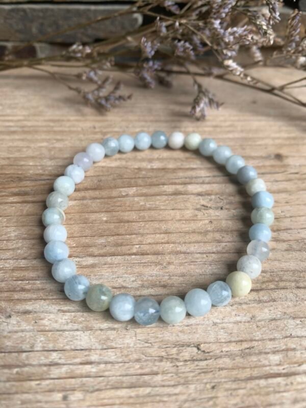 Bracelet en pierres naturelles Aigue Marine Multicolore – Image 5