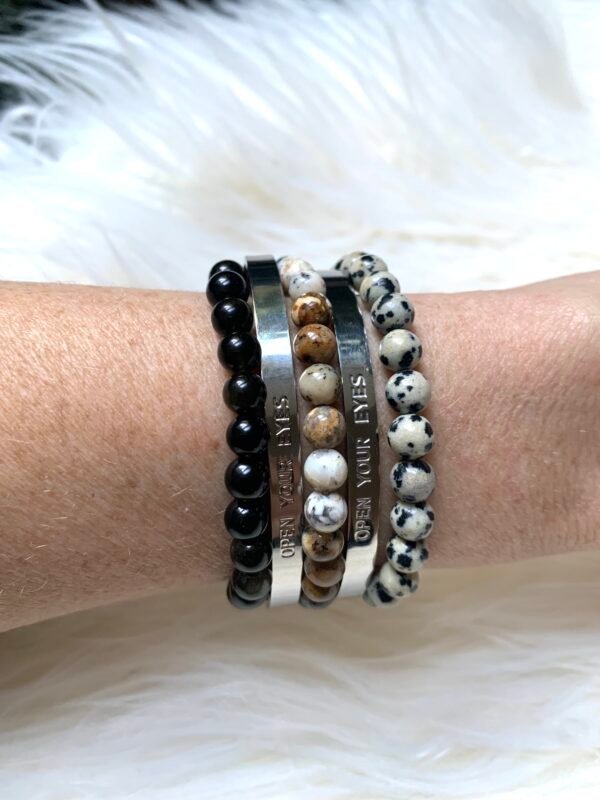 Manchette bracelets en pierres naturelles « Ancrage et protection » – Image 10