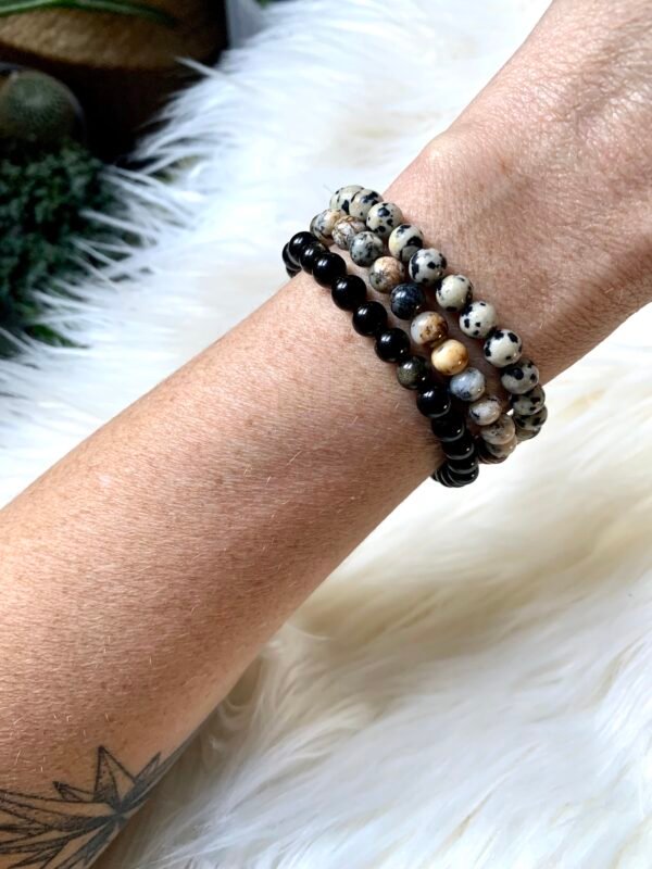 Manchette bracelets en pierres naturelles « Ancrage et protection » – Image 2