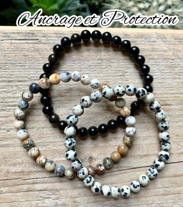 Manchette bracelets en pierres naturelles « Ancrage et protection »