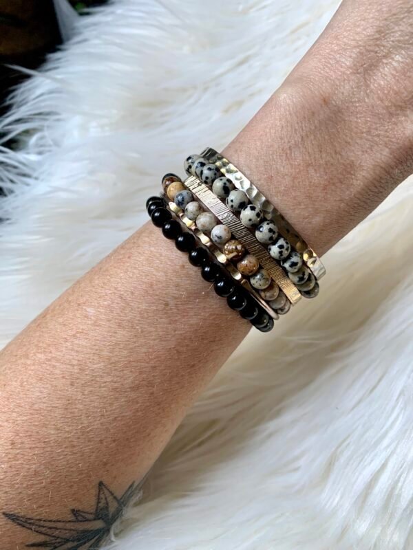 Manchette bracelets en pierres naturelles « Ancrage et protection » – Image 13
