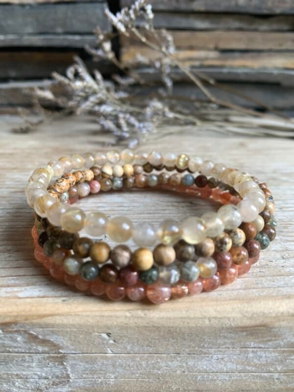 Manchette bracelets en pierres naturelles Vitalité et Optimisme – Image 17