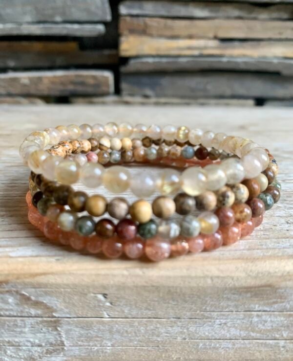Manchette bracelets en pierres naturelles Vitalité et Optimisme – Image 16