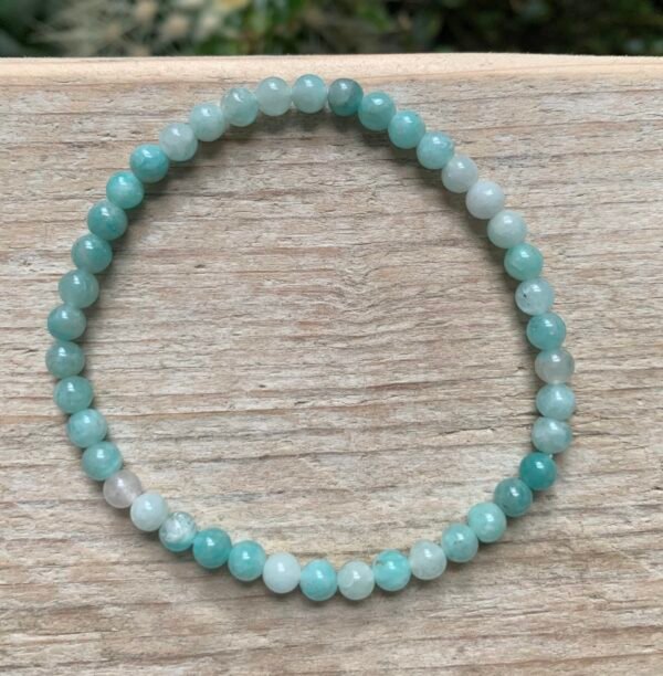 Bracelet en pierre naturelle Amazonite du Pérou 4 mm