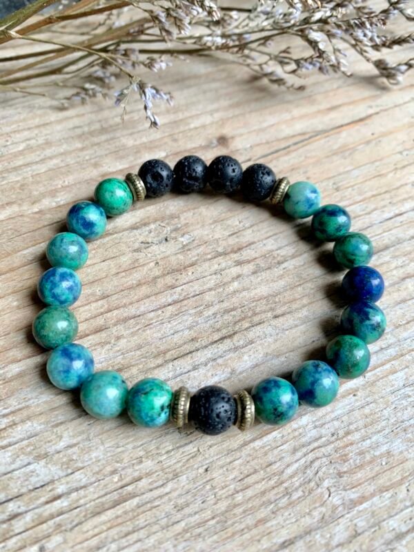 Bracelet en pierres naturelles Aroma Azurite Malachite – Image 8